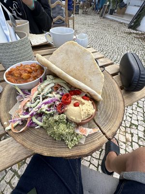 Delicious vegan platter   at Sunrays Kitchen in Lagos