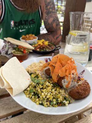 Vegan thali e falafel   at Sunrays Kitchen in Lagos