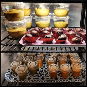 Some desserts at La Cosa Vegana in Granada