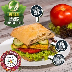 Vegan sandwich at Justo a Tu Gusto in Alcobendas