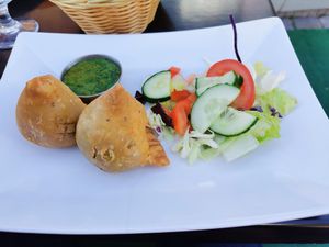 Vegan Samosa at Ravintola Siddhartha in Haemeenlinna