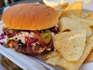 Summer Picnic Burger at The Grumpy Goose in Duluth