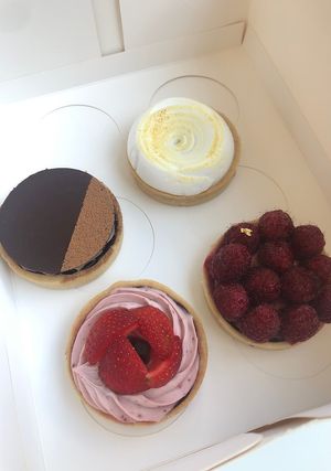 Chocolate, lemon, strawberry and raspberry  at Vegateau in Montreal