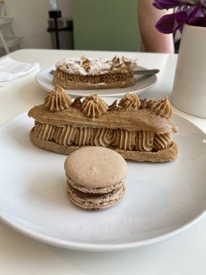 Macaron and éclairés - incredible   at Vegateau in Montreal