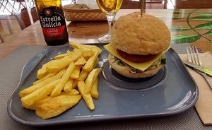 "Chicken" burger at Contracorriente in Ourense