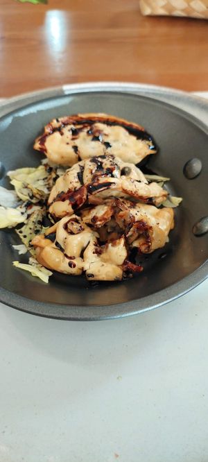 Mushroom dumplings in soy sauce at Contracorriente in Ourense