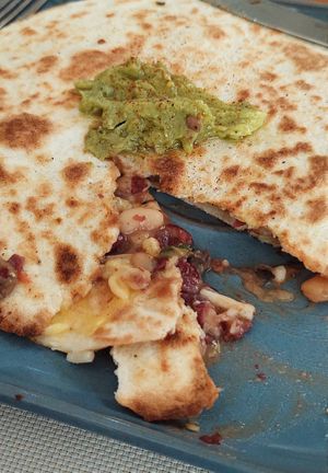 Bean quesadilla at Contracorriente in Ourense