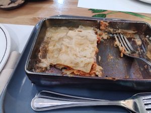 Lasaña de un pisito at Contracorriente in Ourense