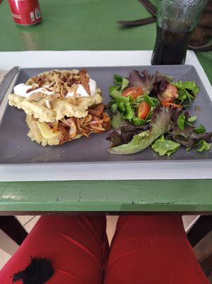 Gofre de patata at Contracorriente in Ourense