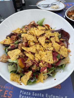 Amazing tofu salad!  at Tizar Gourmet Restaurante y Taperia in Ourense