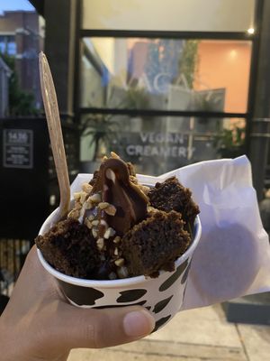 Chocolate cake pieces are a great addition!   at Vaca's Creamery in Chicago