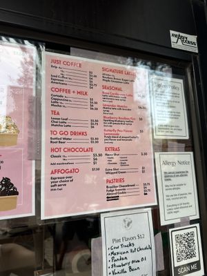 Drink menu, July 2024  at Vaca's Creamery in Chicago