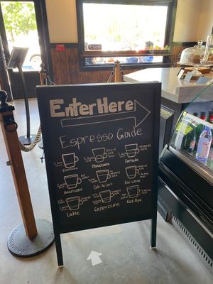 Espresso drink descriptions at Beach Plum Bakery & Cafe in Cape May