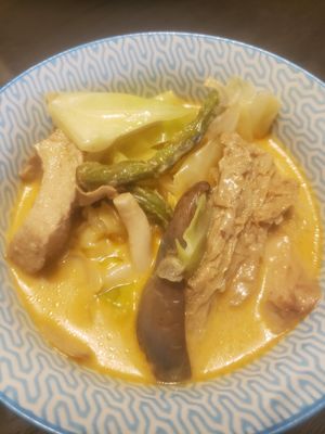 Veggie curry with chickn added at Veggie Village in Chandler