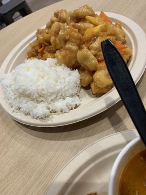 Orange chicken at Veggie Village in Chandler