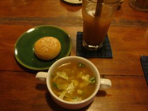 soup and tamarind lemonade at Warung Sopa - Jl Sugriwa in Ubud