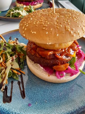 Mighty burger at Moka  in Ardrossan