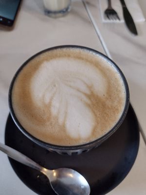 Vegan latte at Moka  in Ardrossan