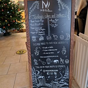 Display board at Moka  in Ardrossan