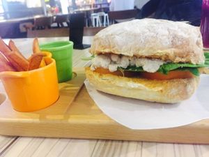 "Tuna" sandwich can be without butter so now is vegan at KUL - Passage Thru India - LCCT in Sepang
