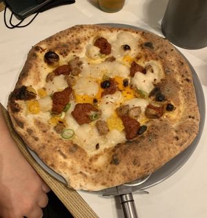 Nduja pizza at Purezza in Manchester