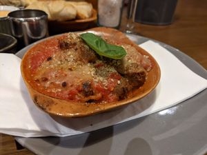 Smoked meatballs from the seasonal menu at Purezza in Manchester