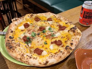 Bosco (blue cheese seasonal) pizza at Purezza in Manchester