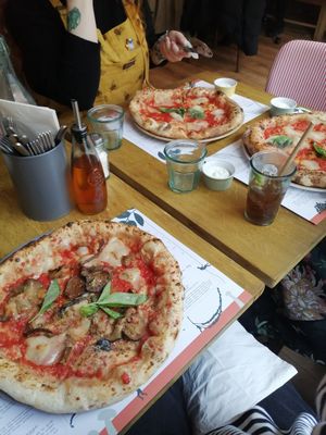 The one and only parmigiani party and basic cheese and tomato at Purezza in Manchester