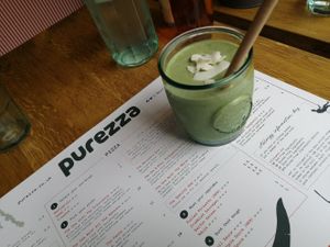 Green smoothie at Purezza in Manchester