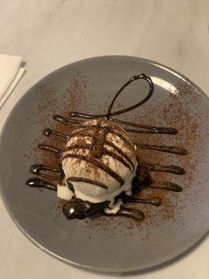 salted caramel brownie   at Purezza in Manchester