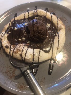 The chocolate one with chocolate ice cream   at Purezza in Manchester