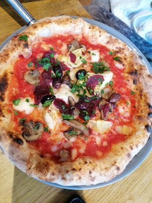 4 seasons pizza #Veganuary at Purezza in Manchester