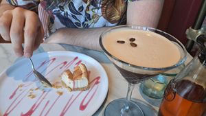 Expresso Martini and what's left of the cheesecake at Purezza in Manchester