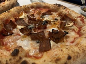 4 cheese and bacon pizza   at Purezza in Manchester