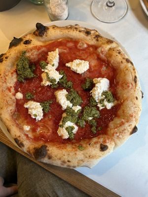 Pesto pizza was too good to describe  at Purezza in Manchester