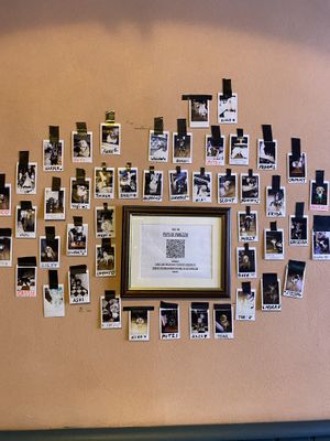 Wall of fame   at Purezza in Manchester