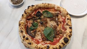 Parmigiana pizza at Purezza in Manchester