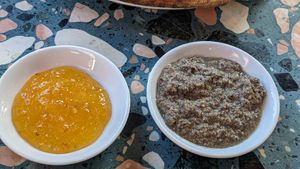 Lemon drop chilli jam and truffle dip at Purezza in Manchester