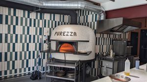 Purezza pizza oven at Purezza in Manchester