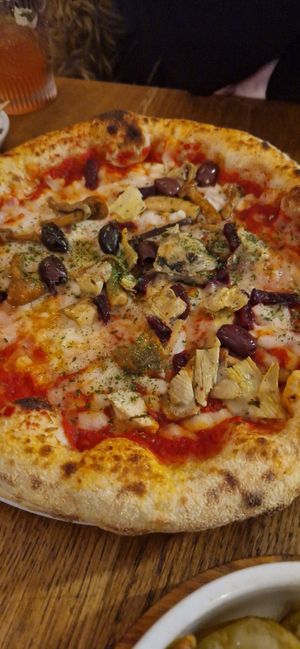 Four seasons pizza at Purezza in Manchester