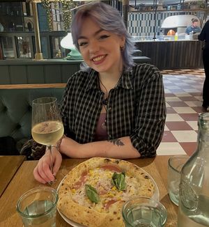 vegan bacon & sweetcorn pizza!!  at Purezza in Manchester