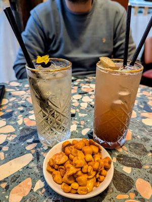 Elderflower Spritz, Strawberry Spritz, Spiced Corn at Purezza in Manchester