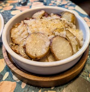Garlic Potatoes at Purezza in Manchester