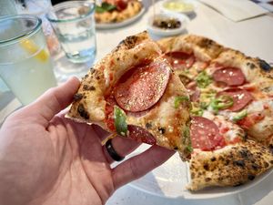 Pepperoni and Agave pizza  at Purezza in Manchester