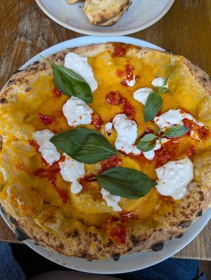 Butternut pizza at Purezza in Manchester