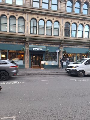 Exterior, much bigger than expected at Purezza in Manchester