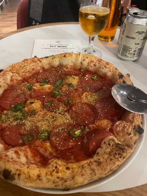 pepperoni and agave pizza :) at Purezza in Manchester