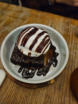 brownie at Purezza in Manchester