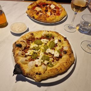 Pistachio pizza at Purezza in Manchester