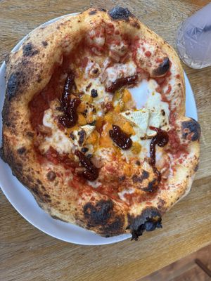 Four cheese pizza. Amazing!  at Purezza in Manchester